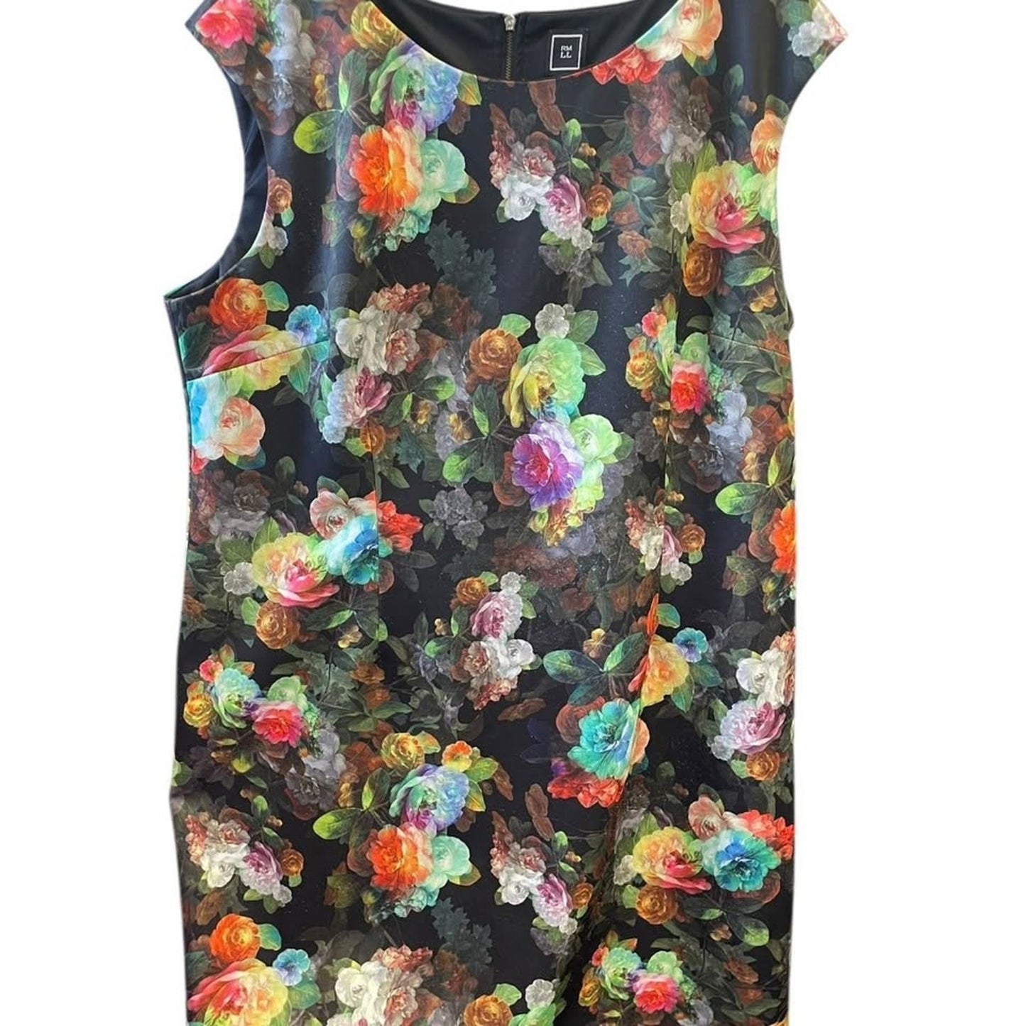 Black floral dress with a