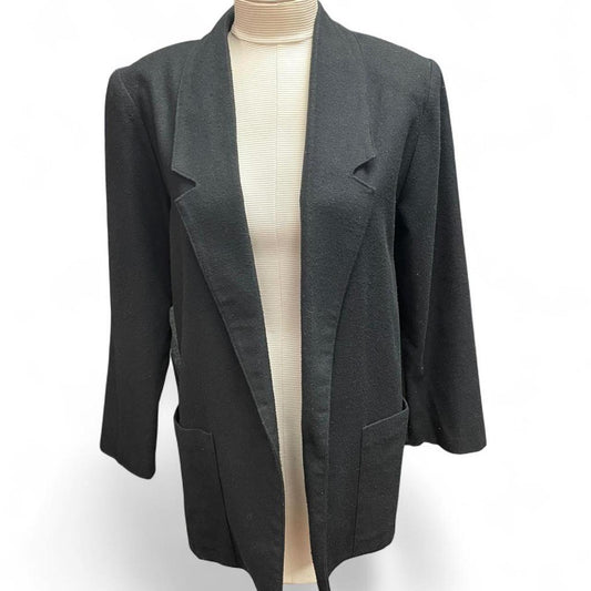 Black wool blend blazer