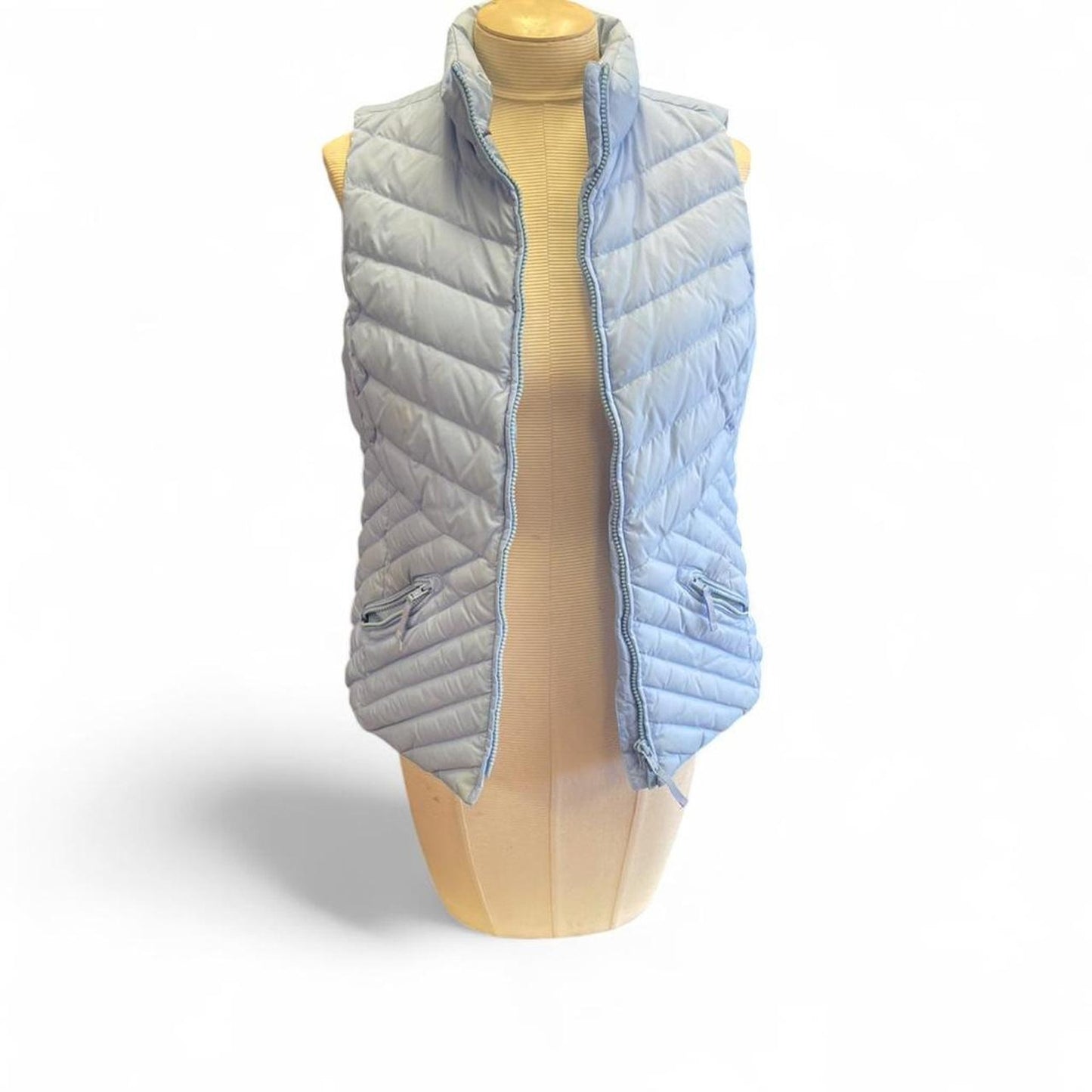 Talbots blue puffer vest size