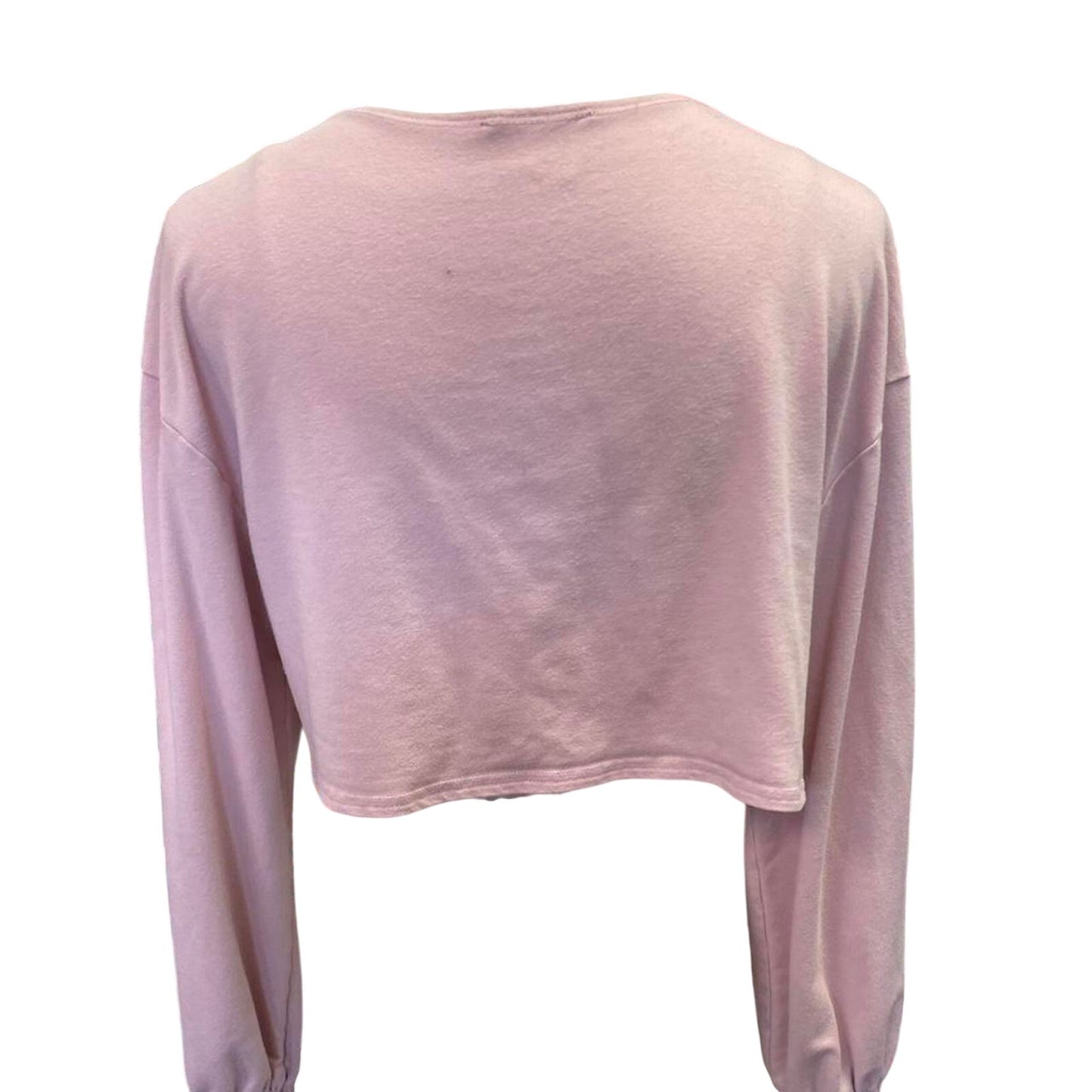 Pink long sleeve crop top