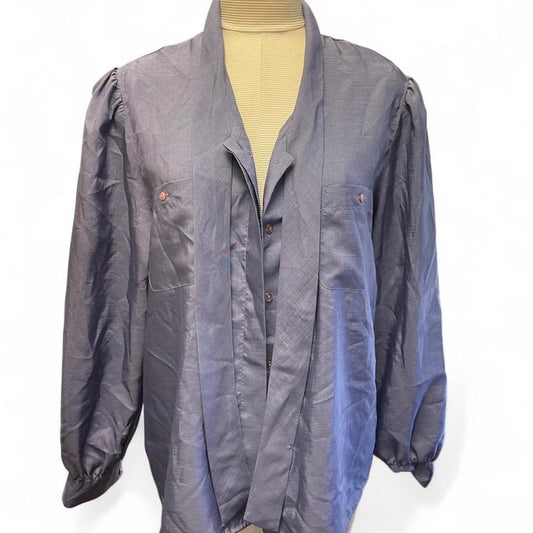 Purple vintage 70s polyester button