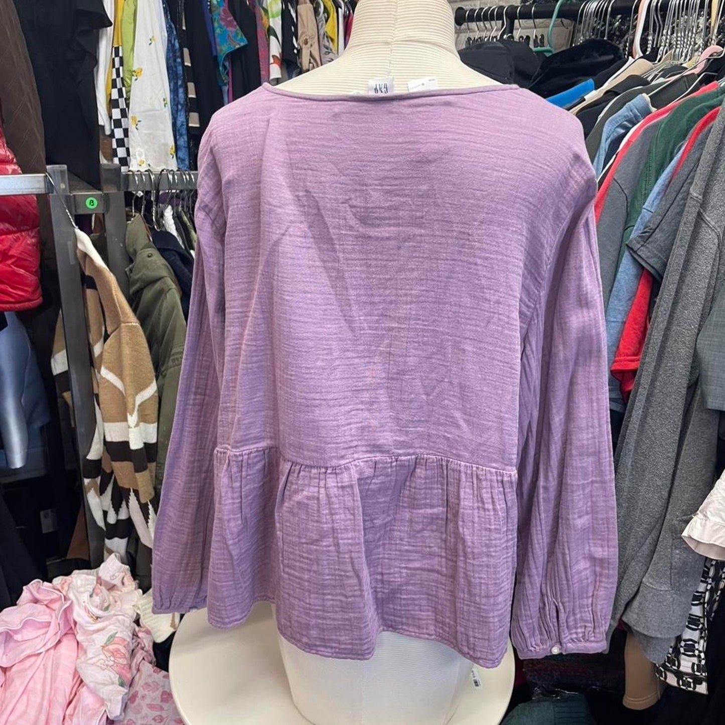 Lilac purple long sleeve top