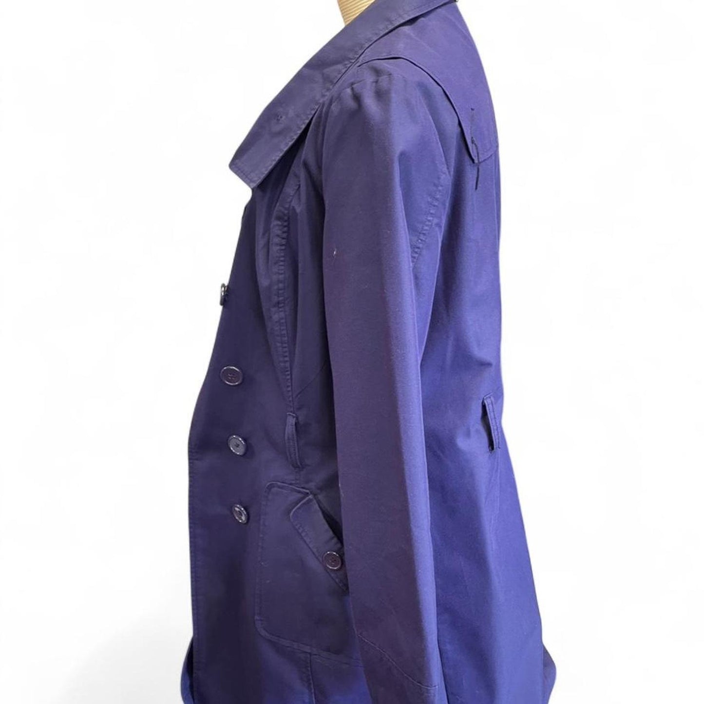 Merona purple trench coat size
