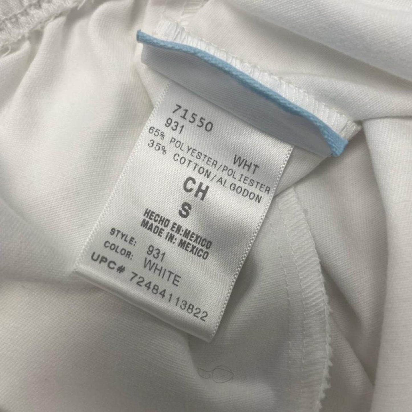 White scrubs pants
