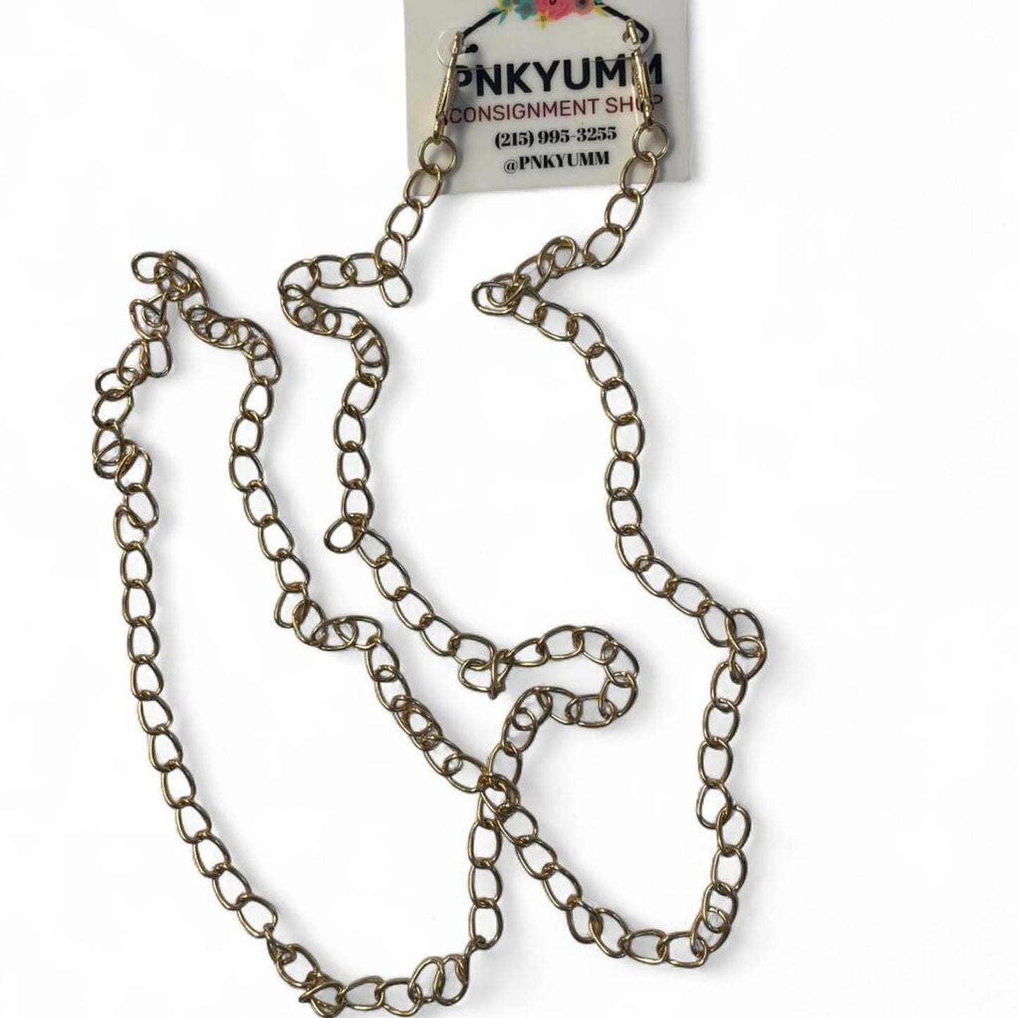 Gold chain necklace with lobster