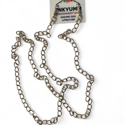 Gold chain necklace with lobster