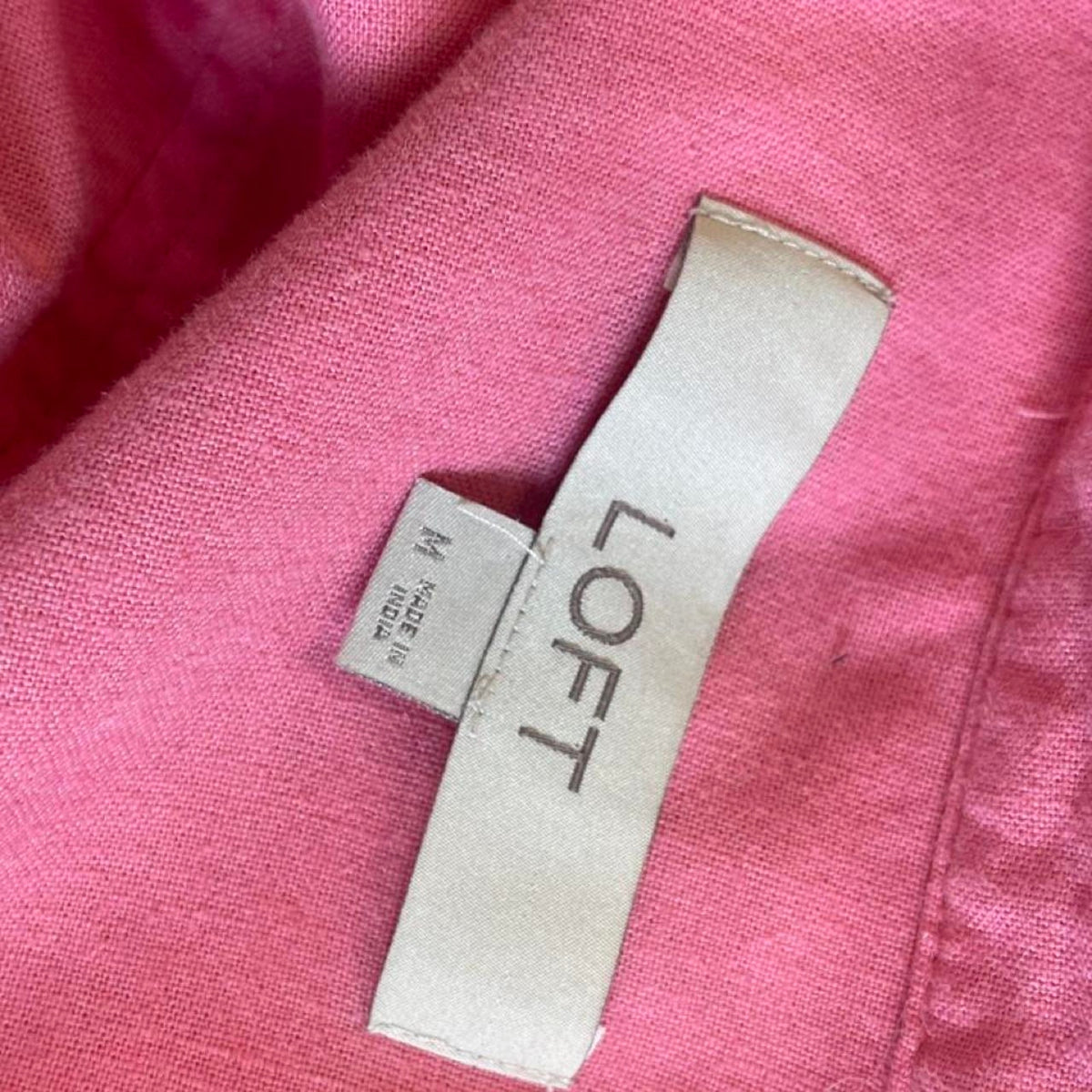 Loft pink button down shirt