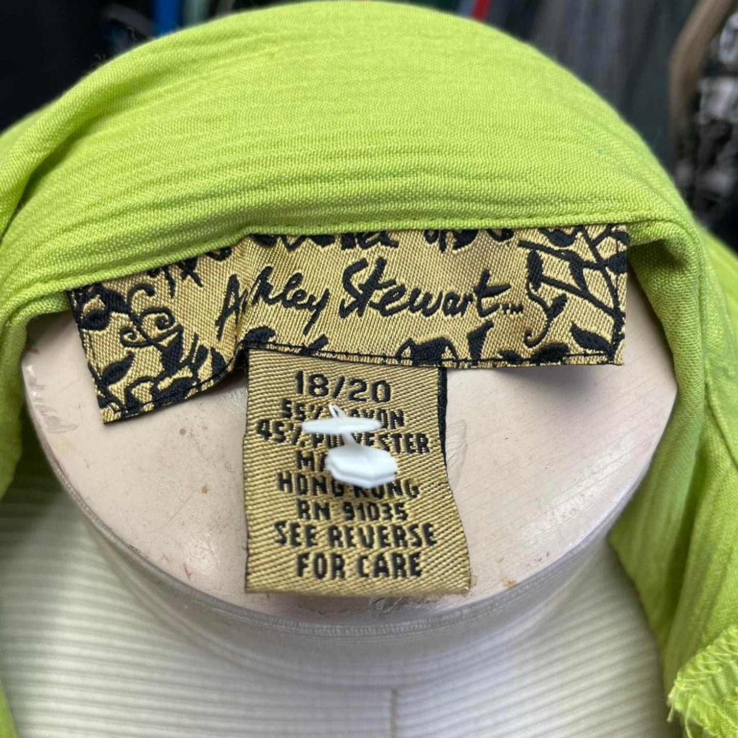Lime green pleated button up