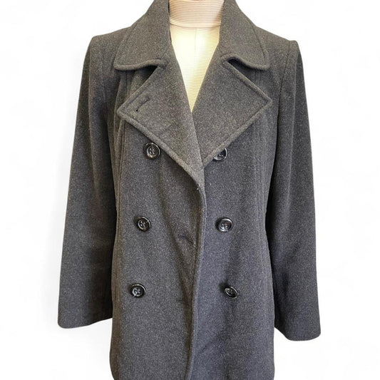 Croft barrow grey wool pea coat