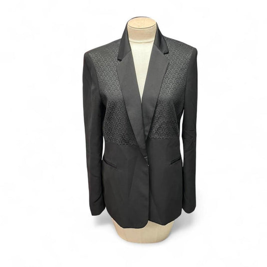 Kasper black blazer with floral