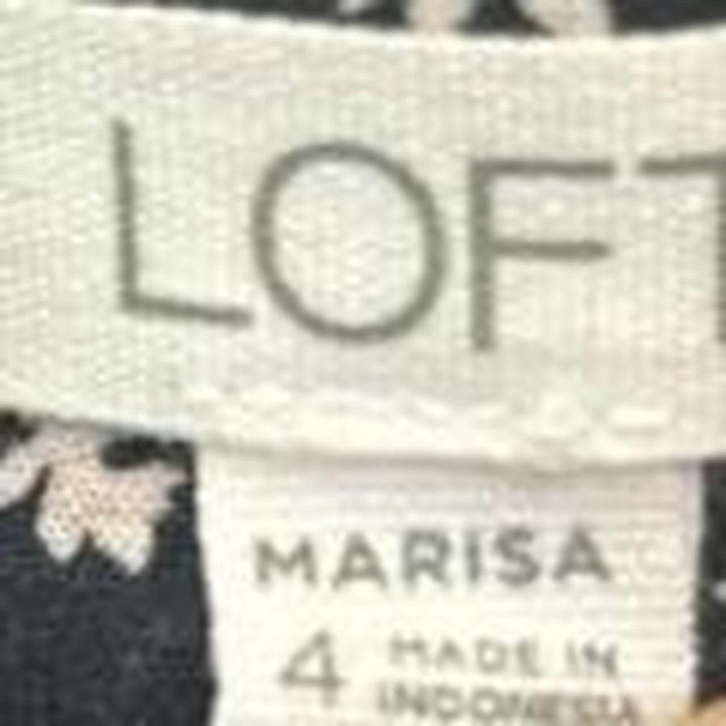Loft white floral print pants