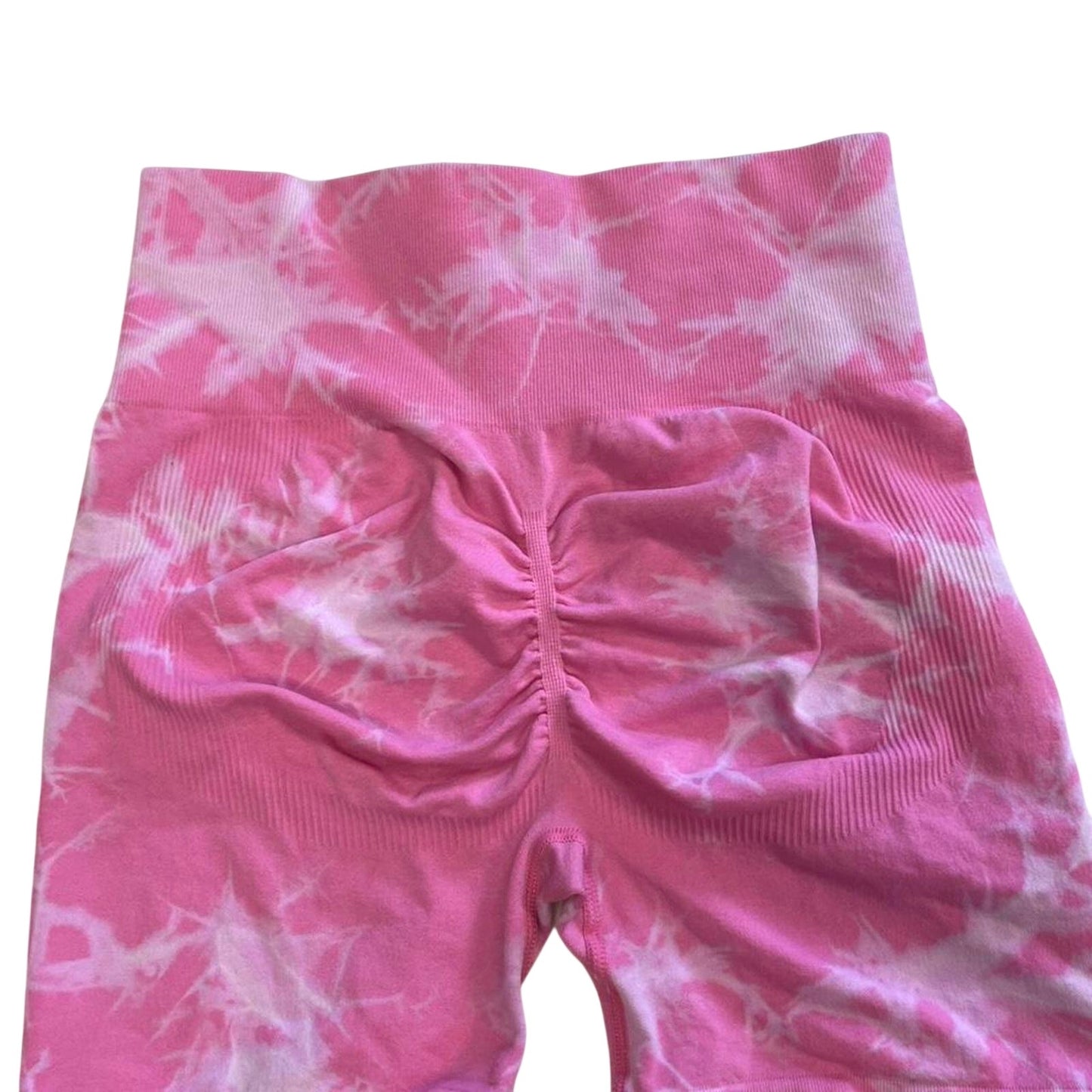 Pink tie dye sports bra