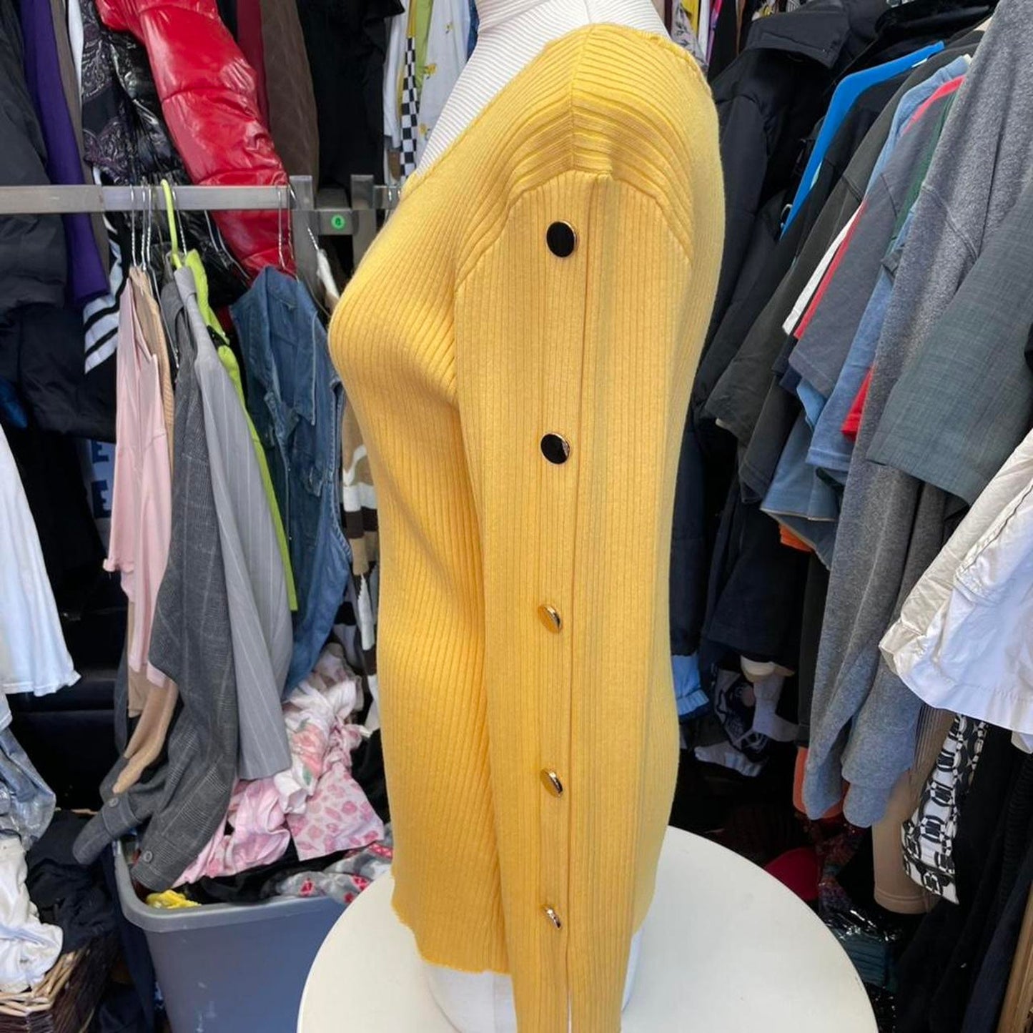 Yellow long sleeve button up
