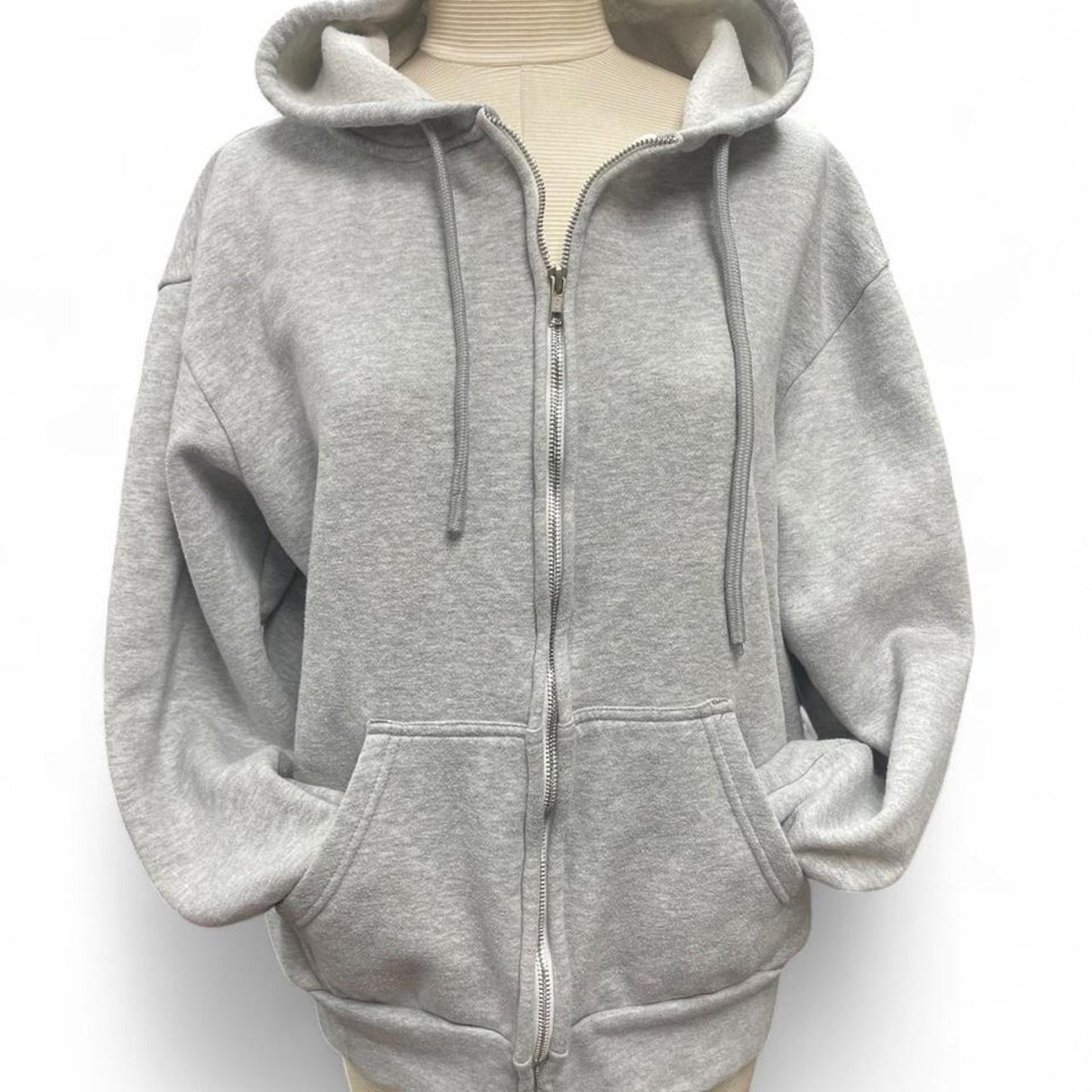 Gray zip up hoodie