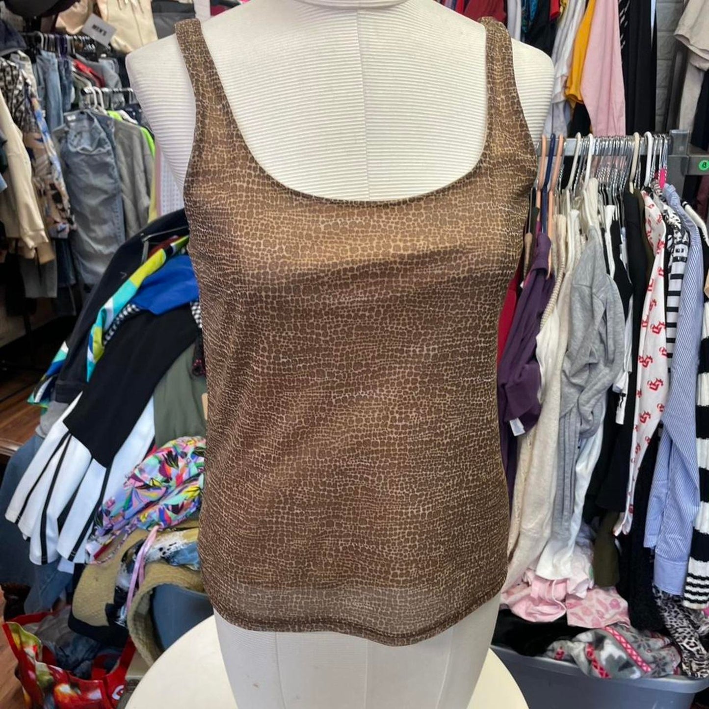 Brown and gold leopard print