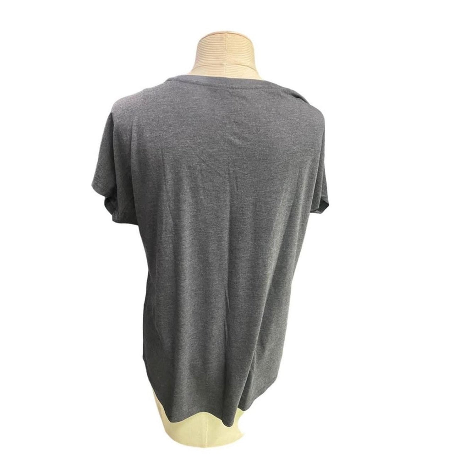 17 grey v neck short sleeve