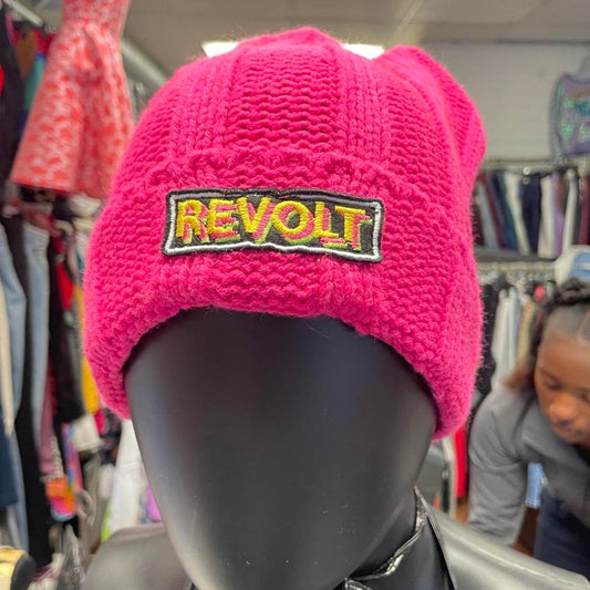 Pink revolt beanie