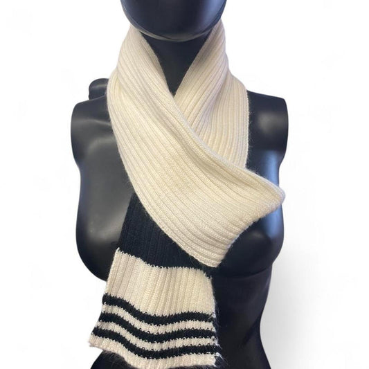 Black and cream striped acrylic