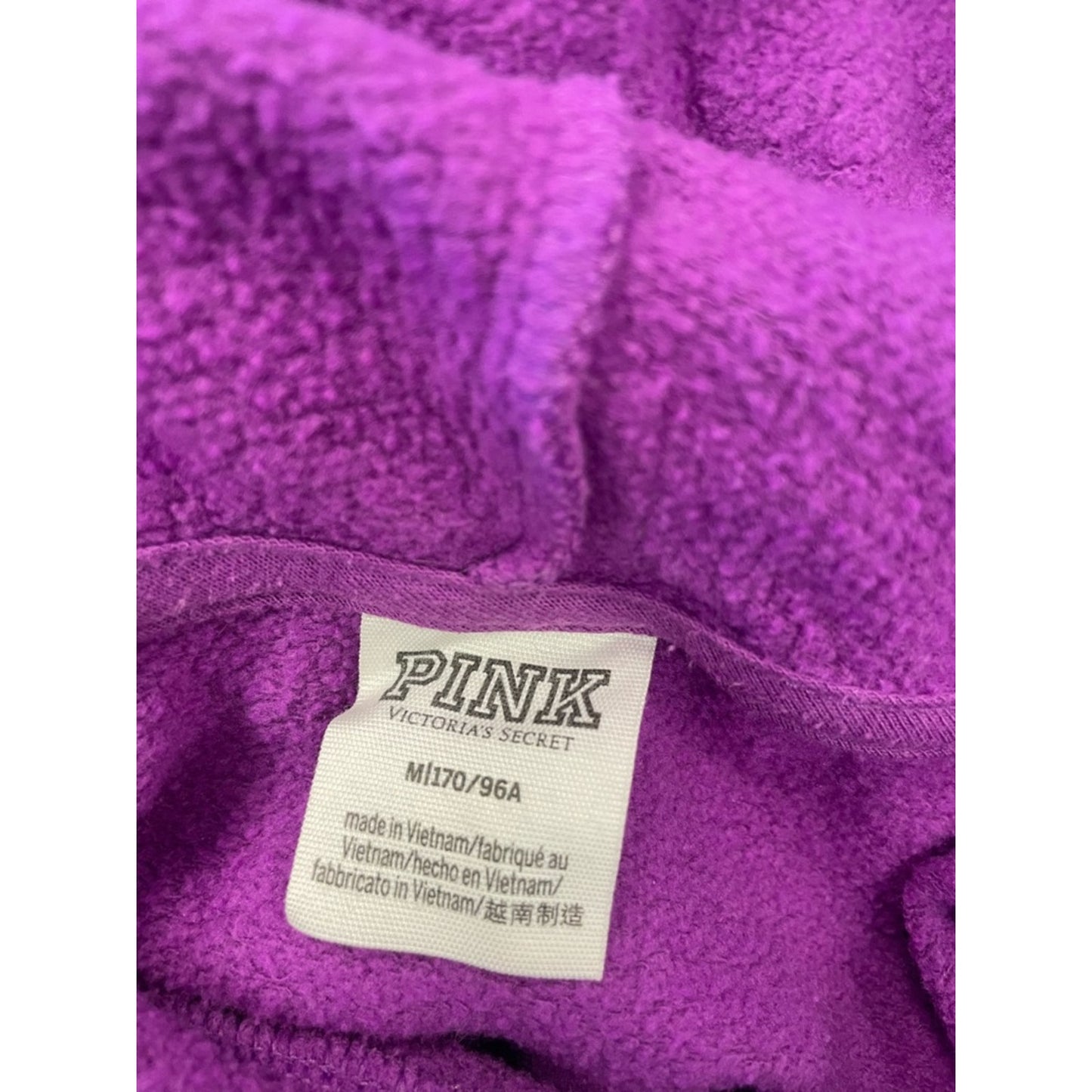 PINK Victoria's Secret Bright Purple Hoodie with White Logo