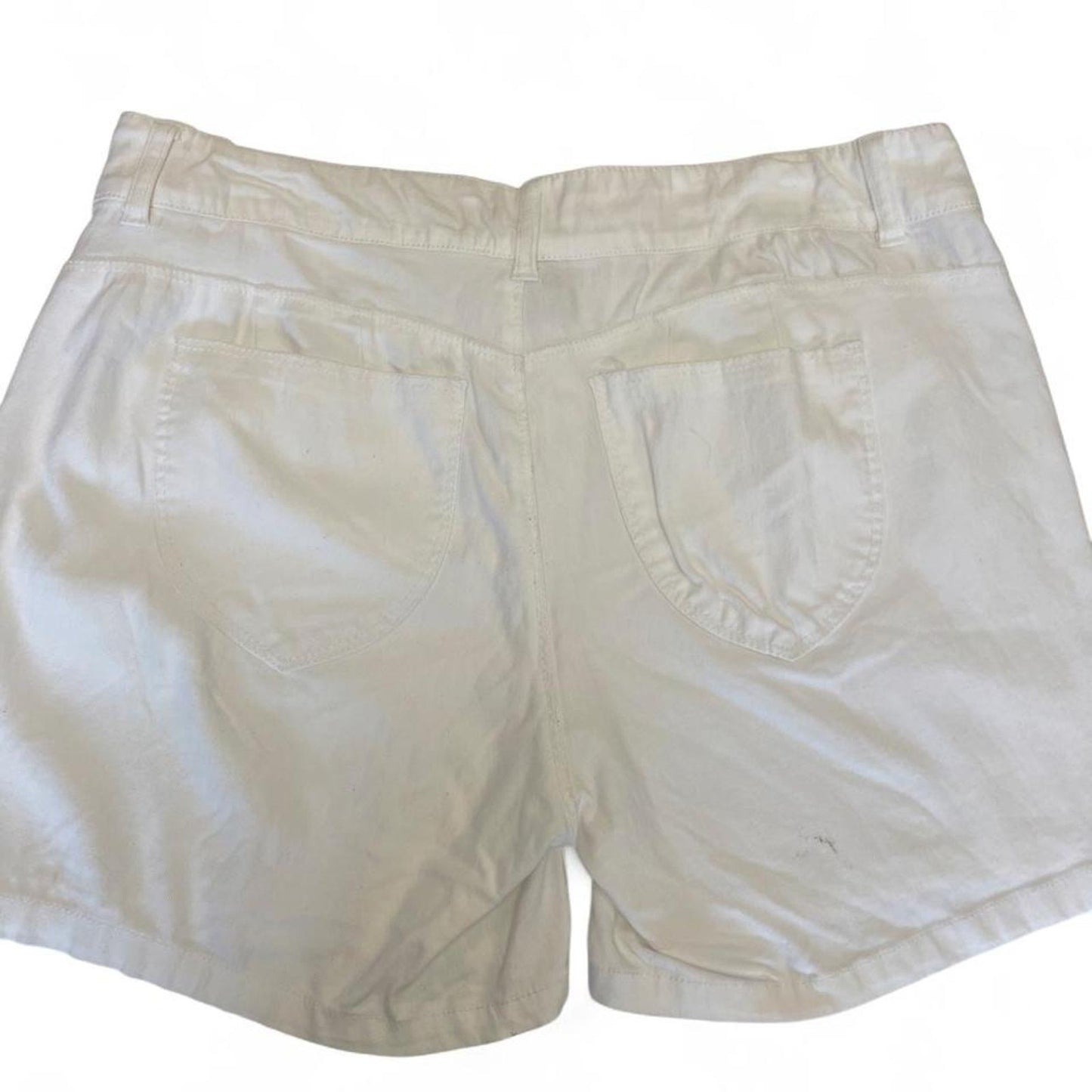 White shorts with button details