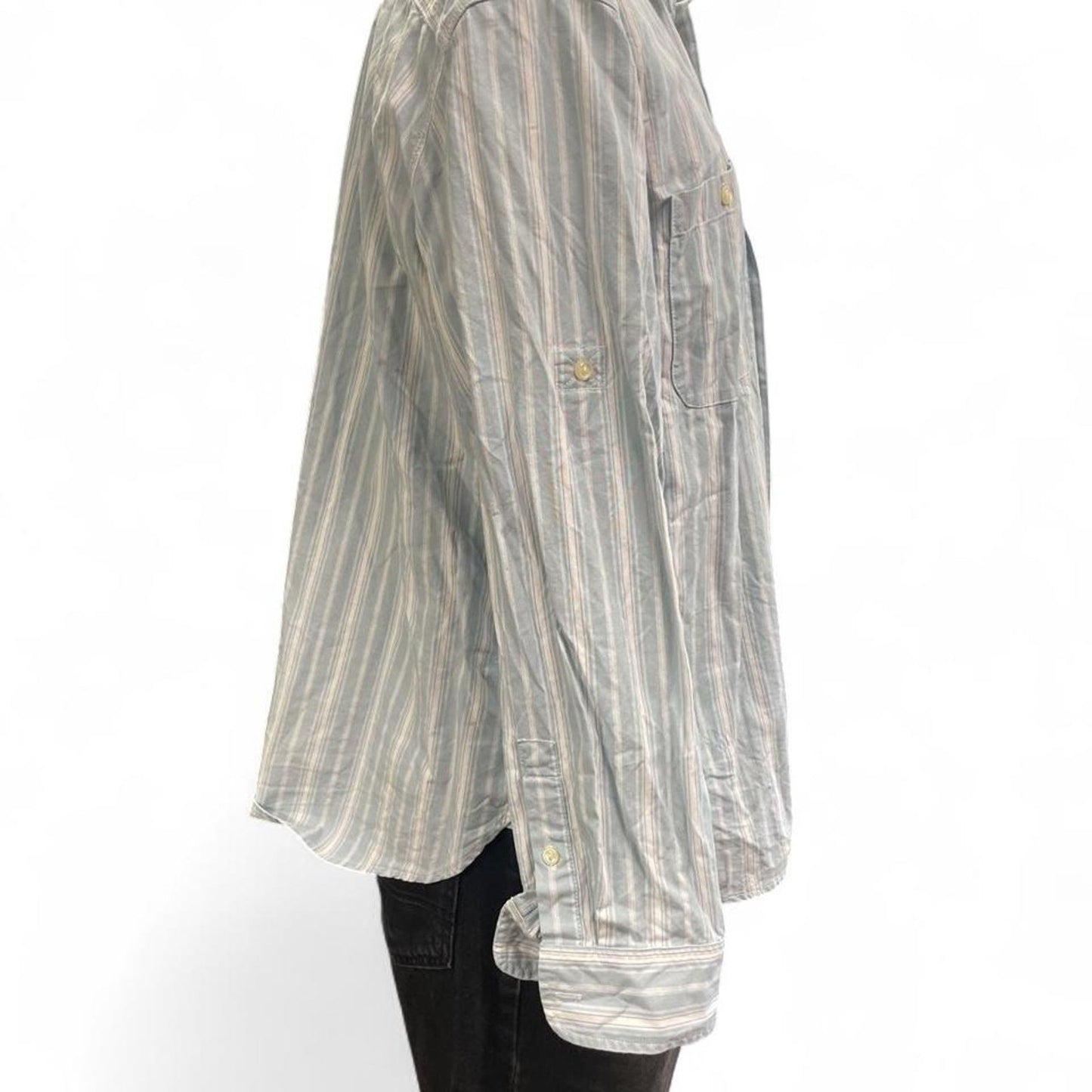 Ralph lauren blue striped button up
