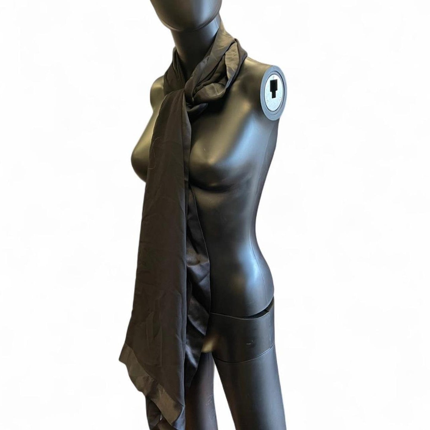Black satin scarf