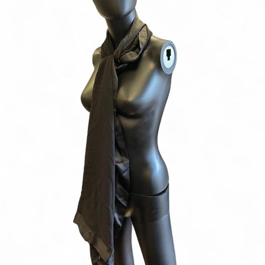 Black satin scarf