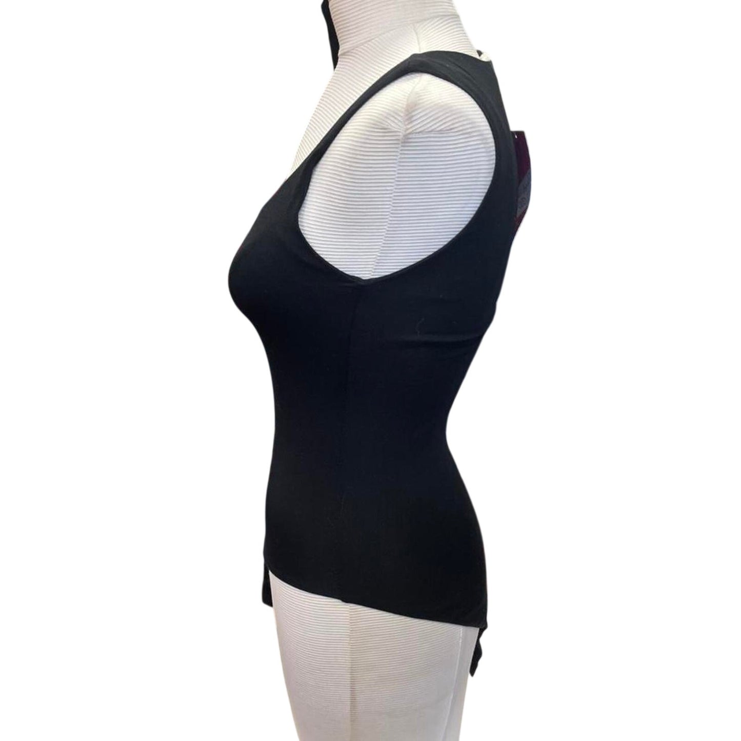 Black bodycon dress with cut