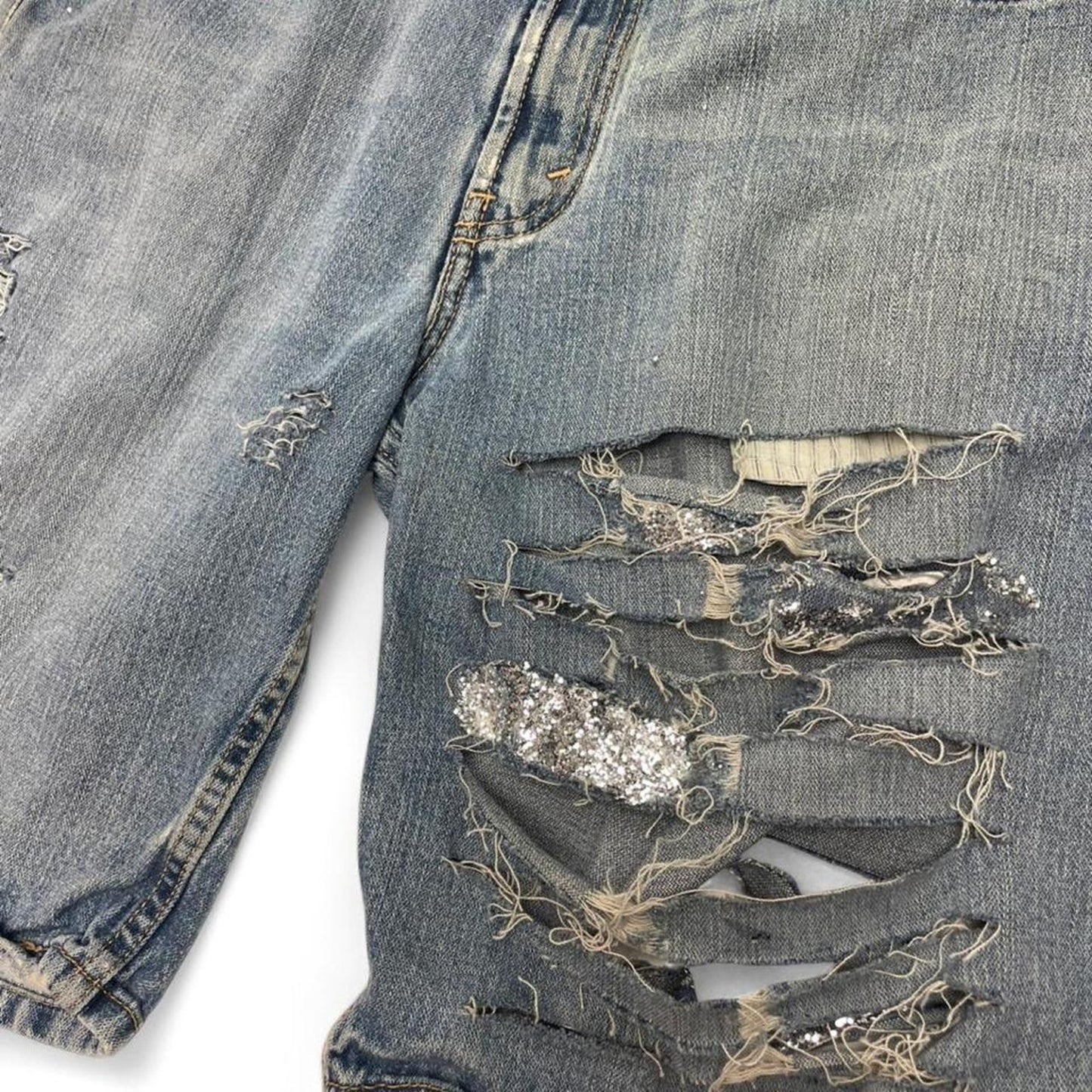 Levis blue denim shorts