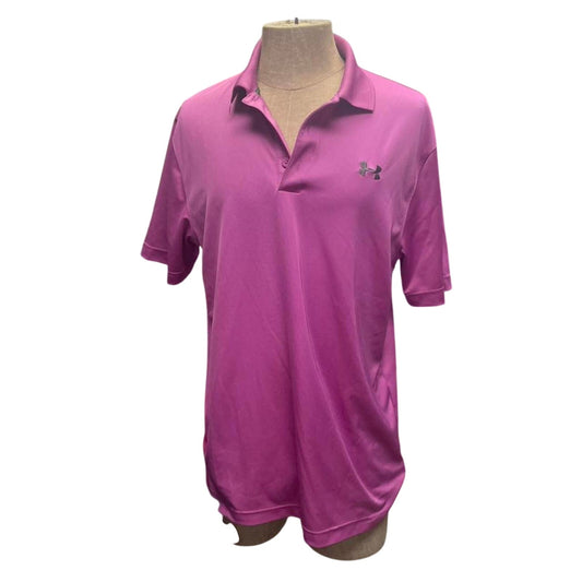 Under armour pink polo shirt