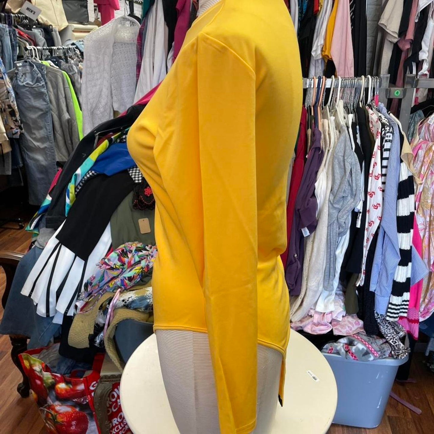 Yellow long sleeve bodysuit size