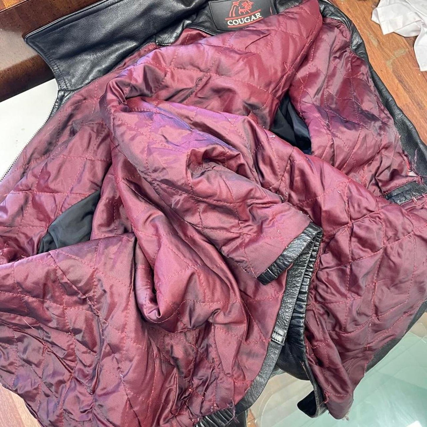 Black leather jacket