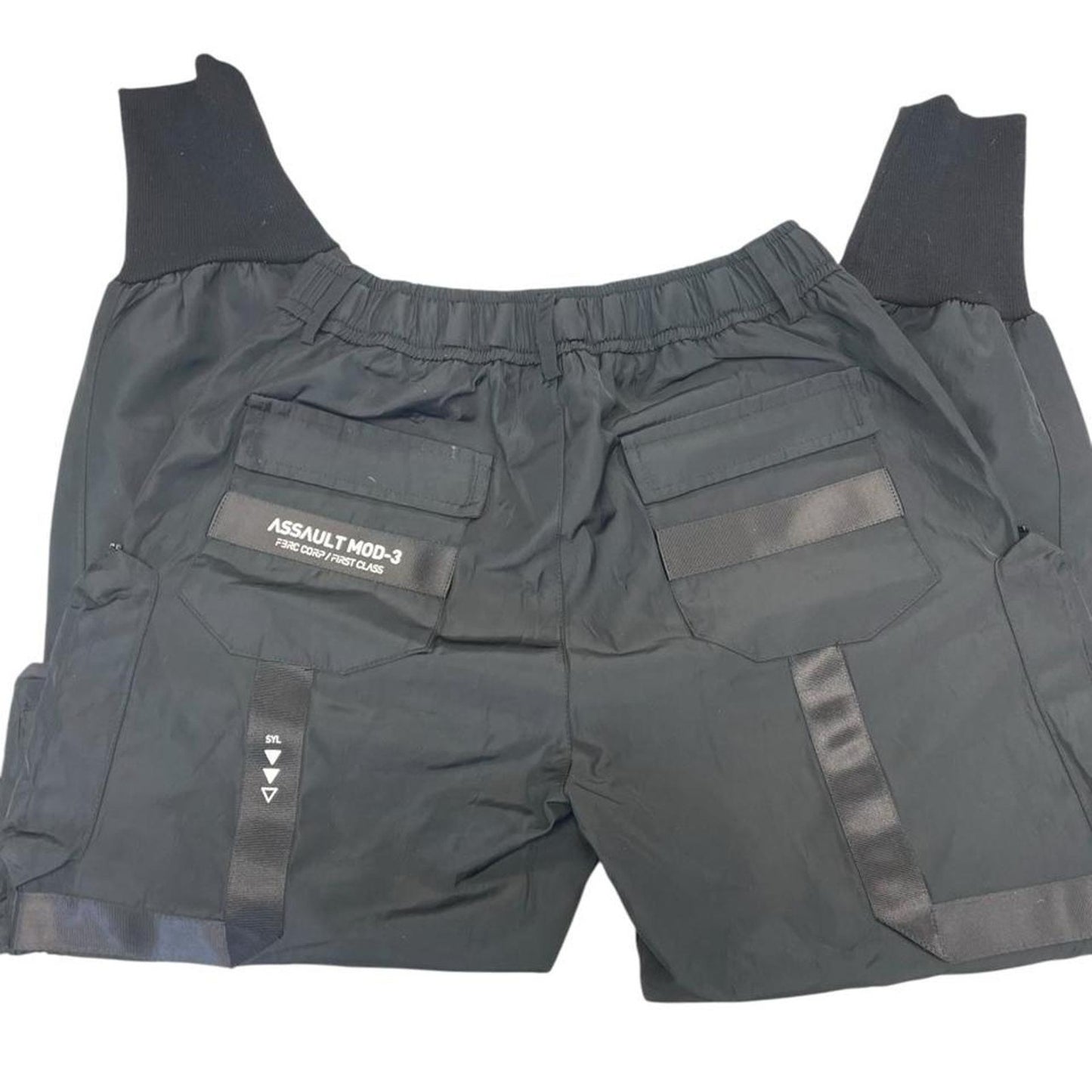 Black future culture cargo pants