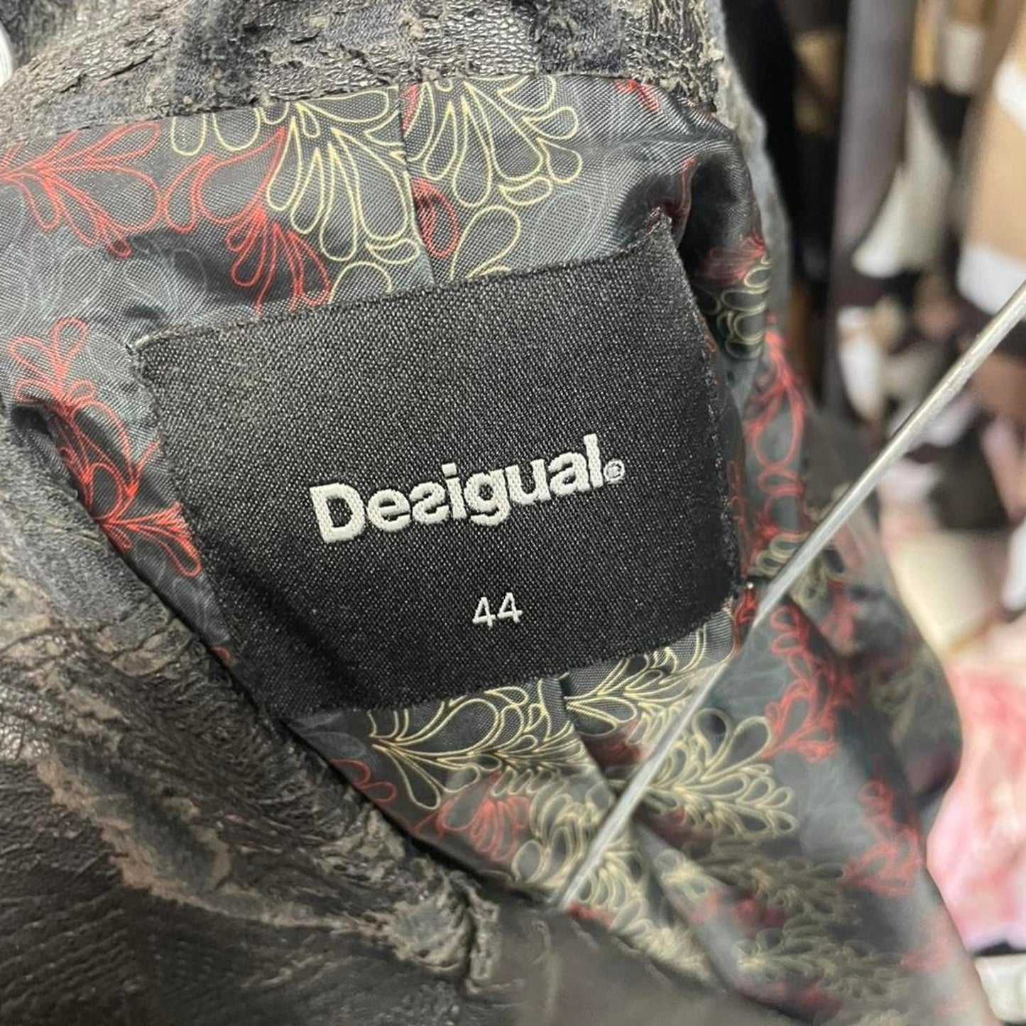 Desigual black leather jacket