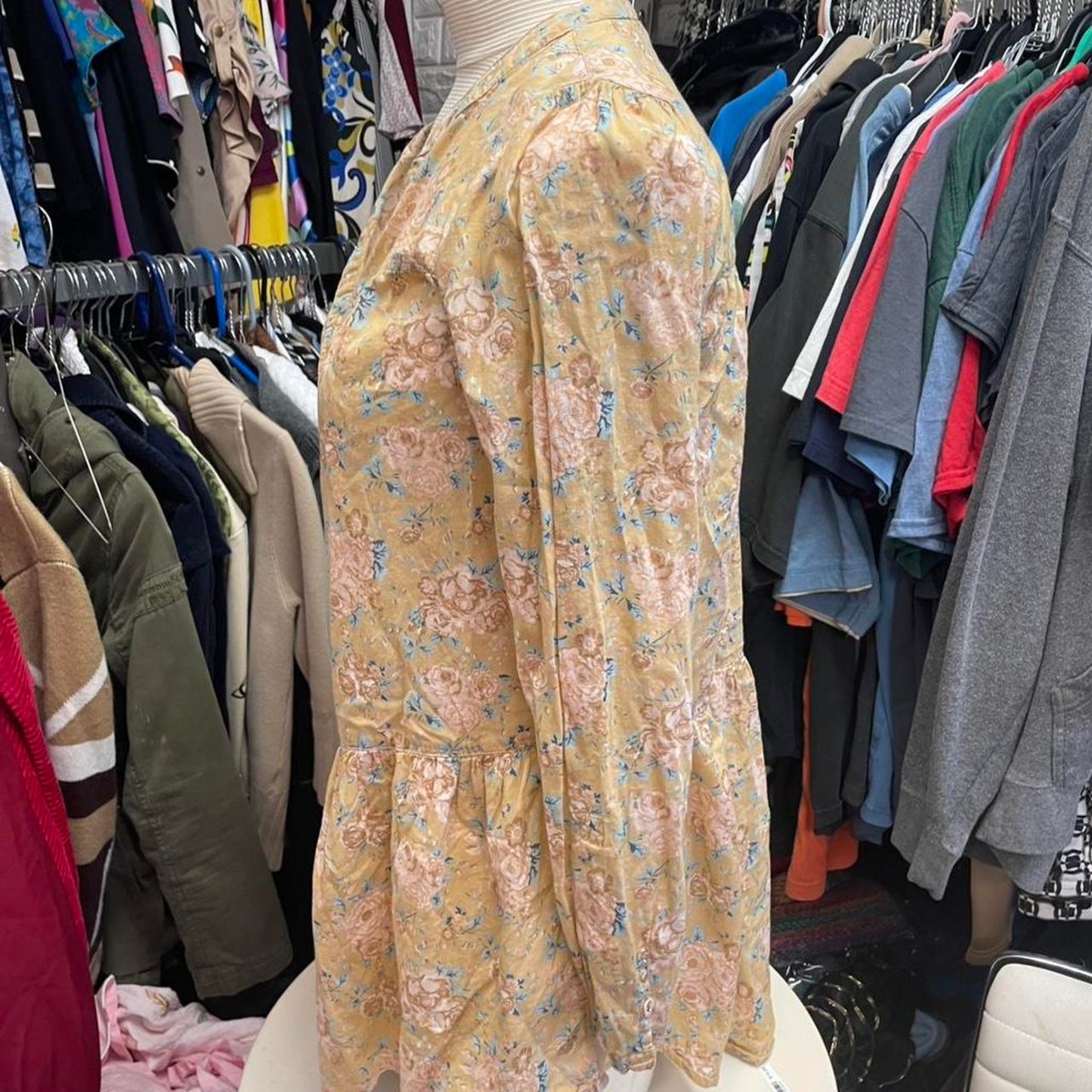 Hm yellow floral midi dress
