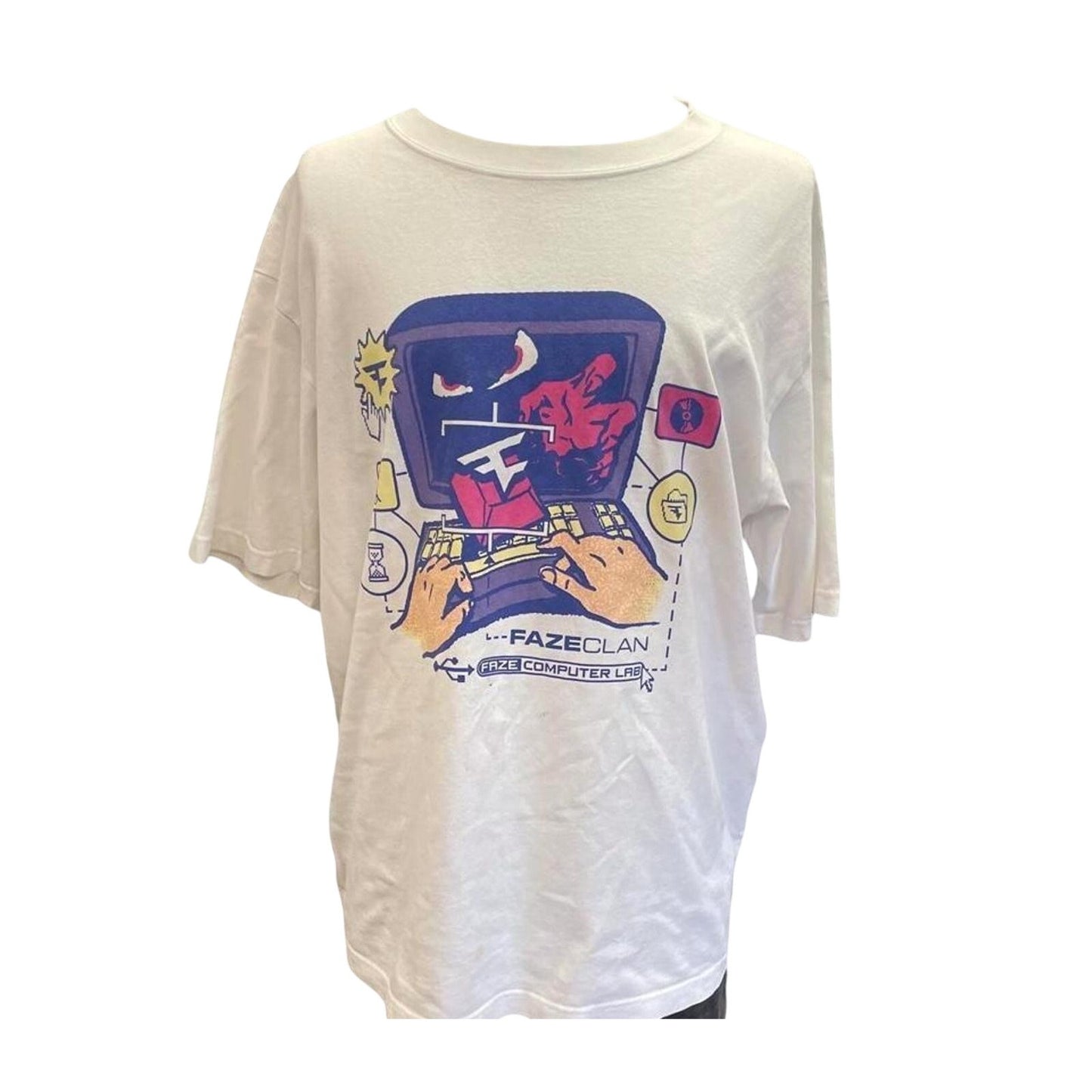 Faze clan white graphic tee