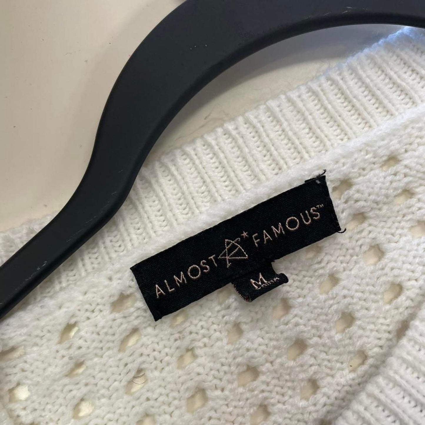 Almost famous white knit sweater