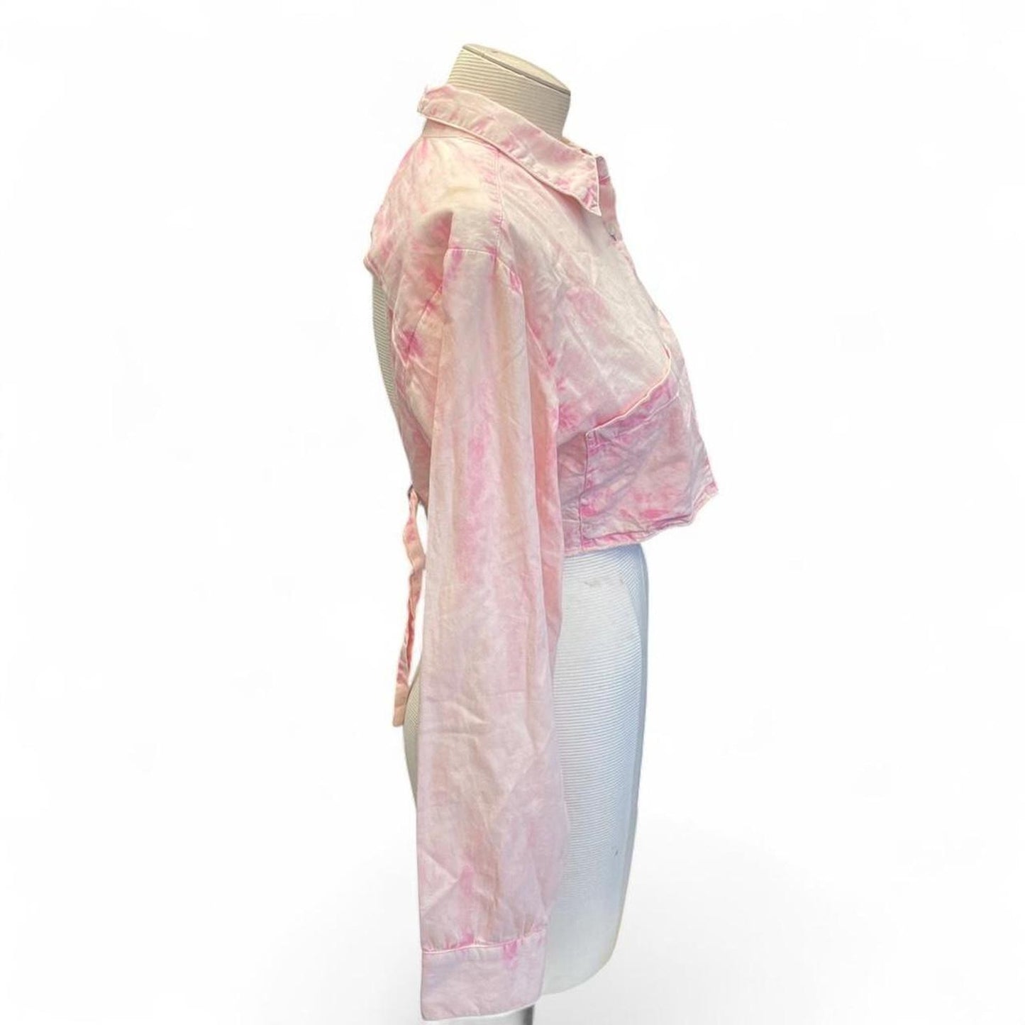Urban outfitters pink tie dye button up