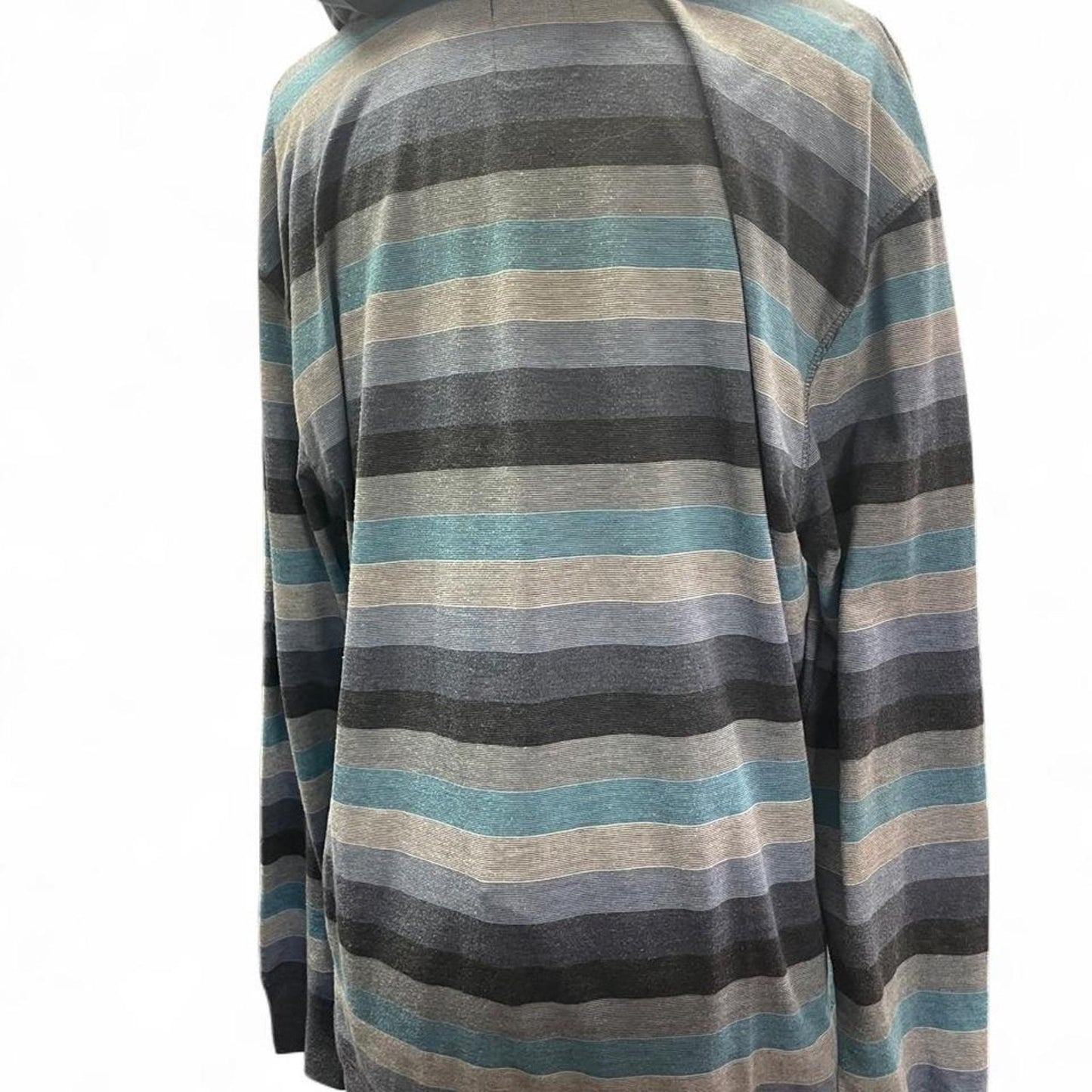 Swiss cross blue striped hoodie