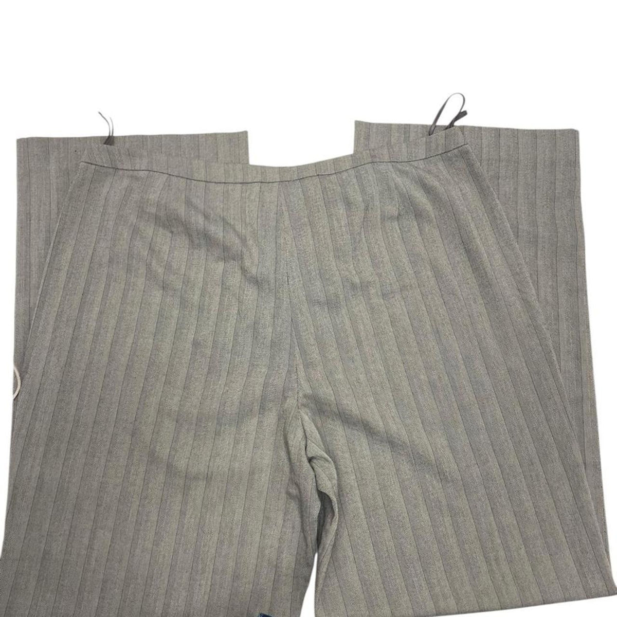 Gray pinstripe polyester viscose