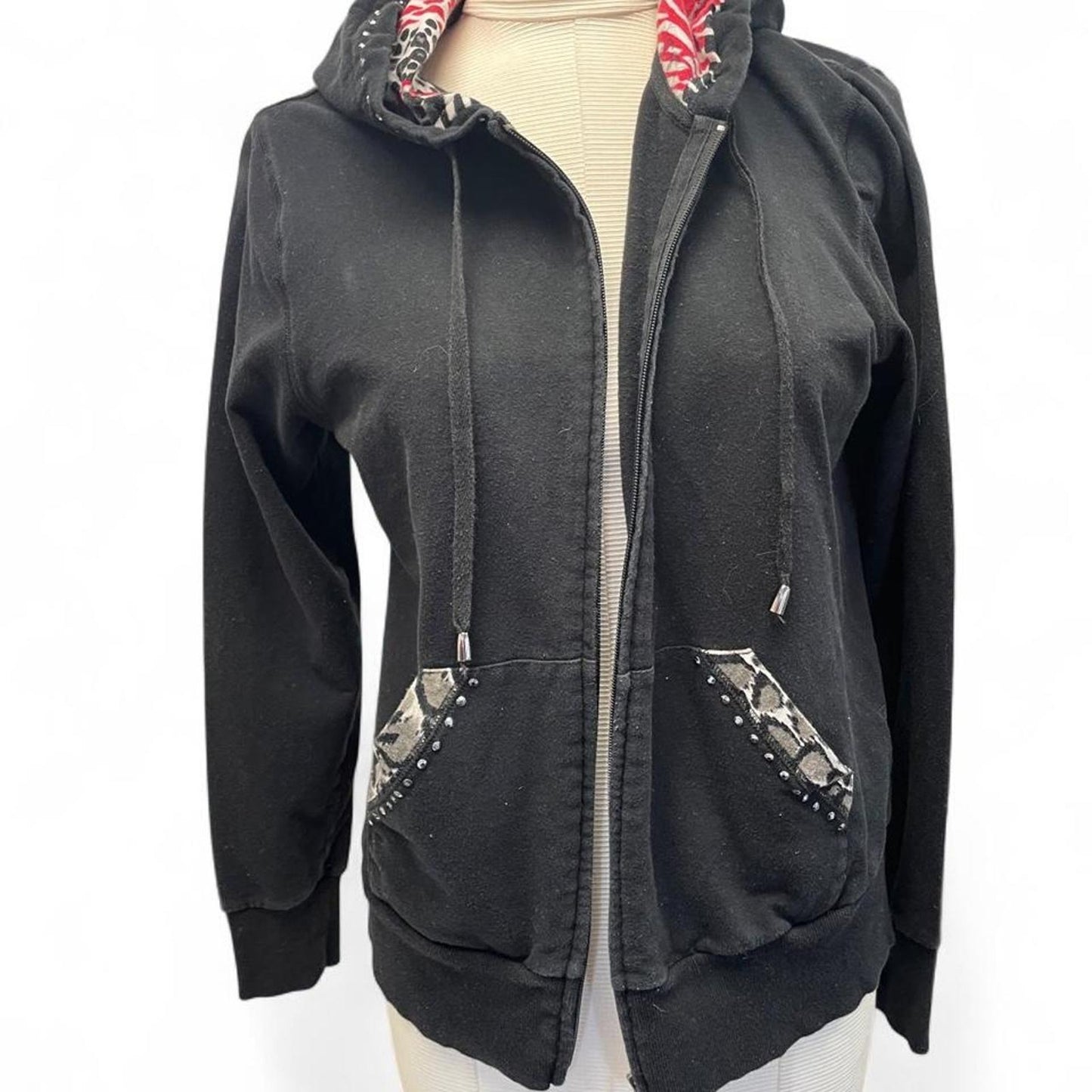 Black zip up hoodie