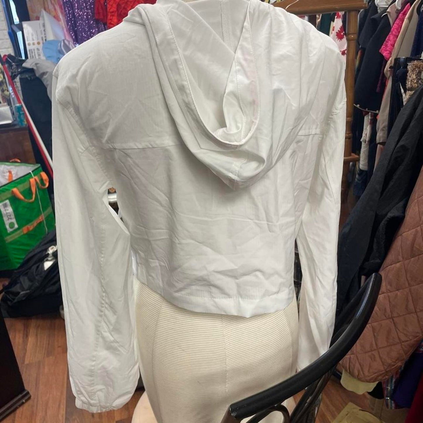 Forever 21 white windbreaker jacket