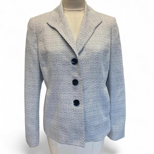 Kasper blue white blazer