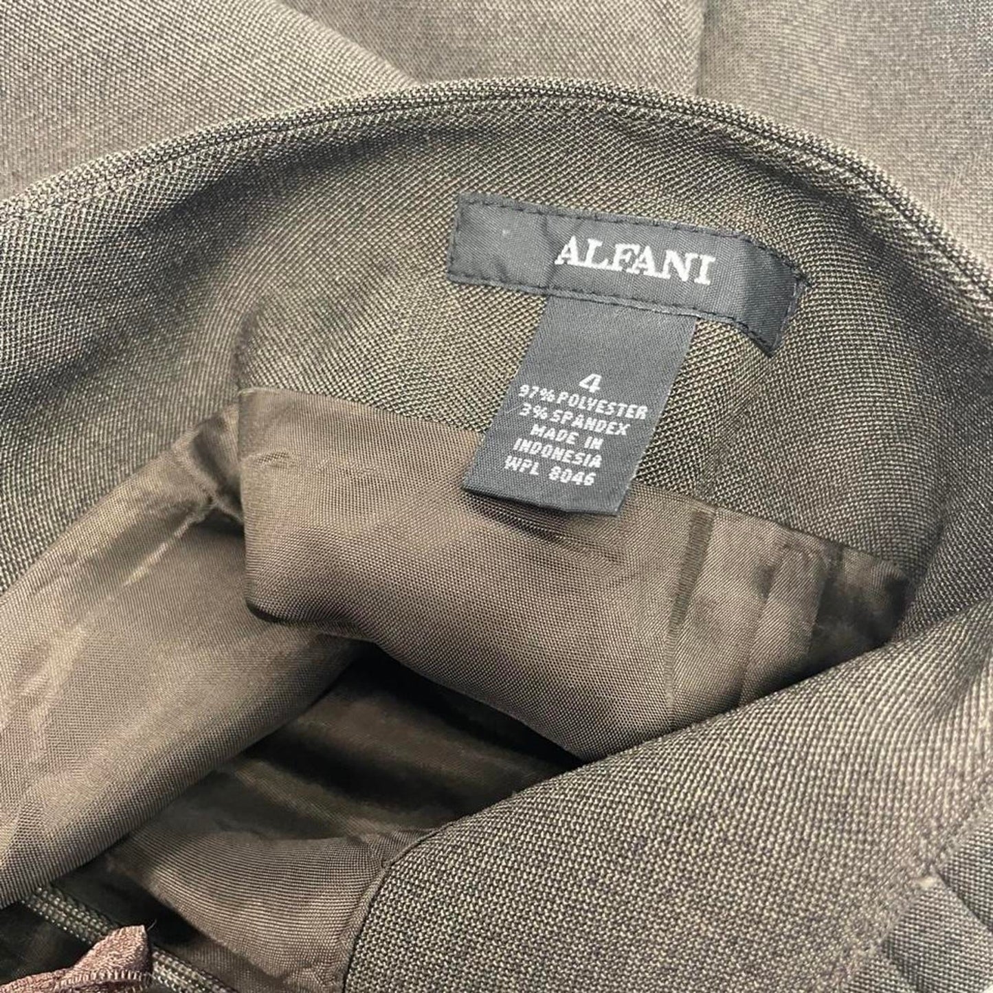 Alfani brown pleated polyester