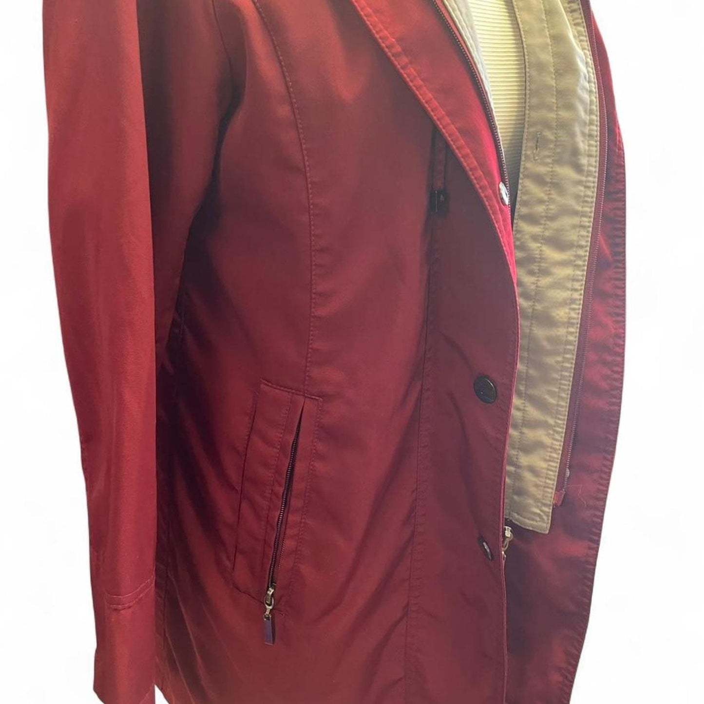 Fleet street burgundy raincoat with