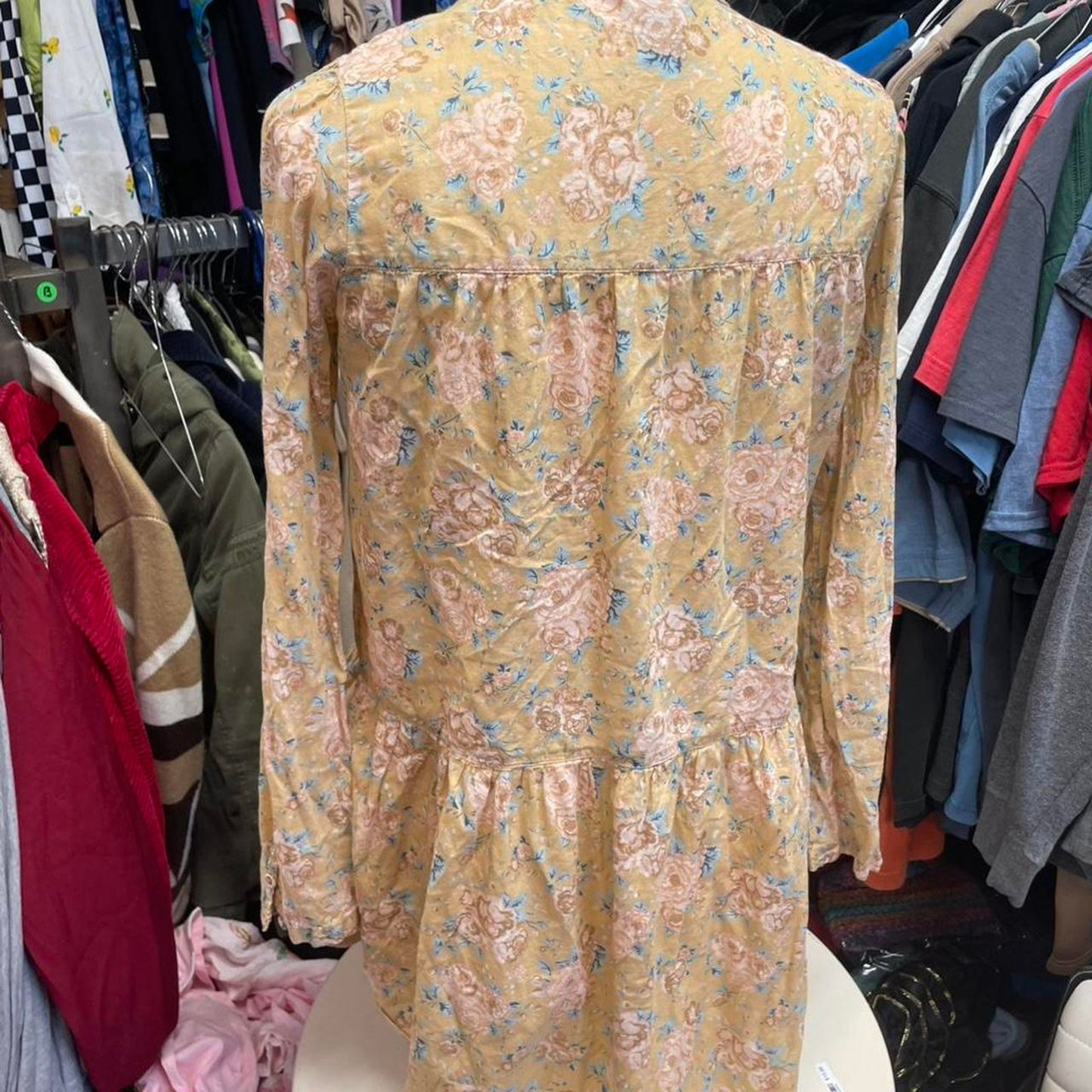 Hm yellow floral midi dress