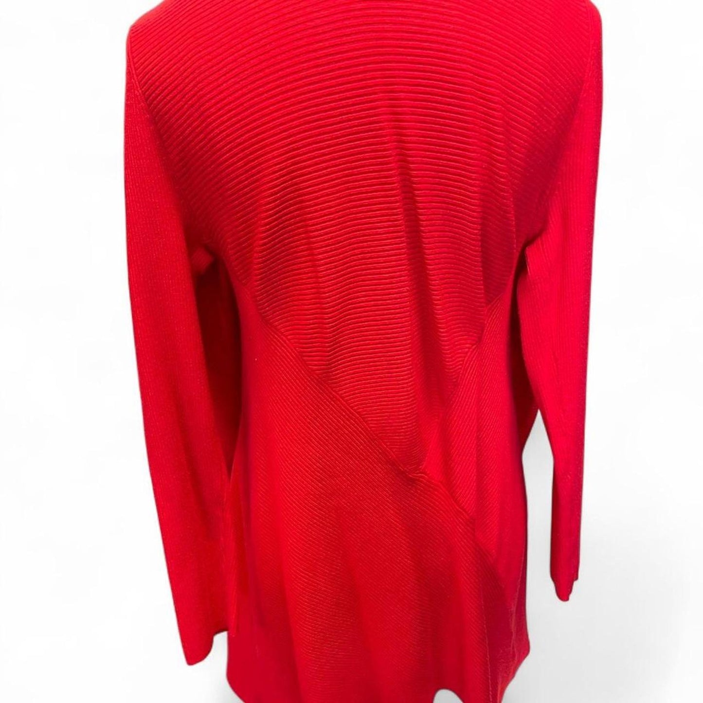 Red long sleeve cardigan