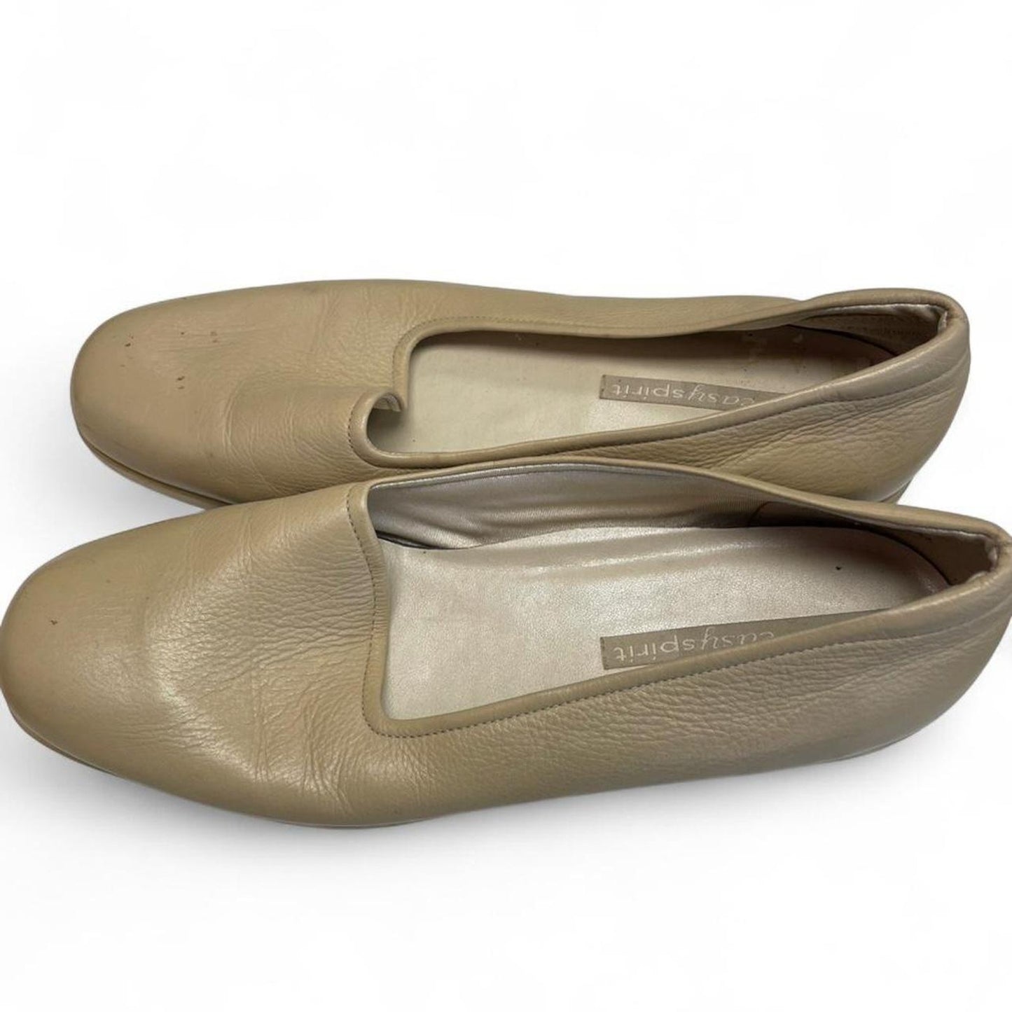 Easy spirit taupe leather ballet