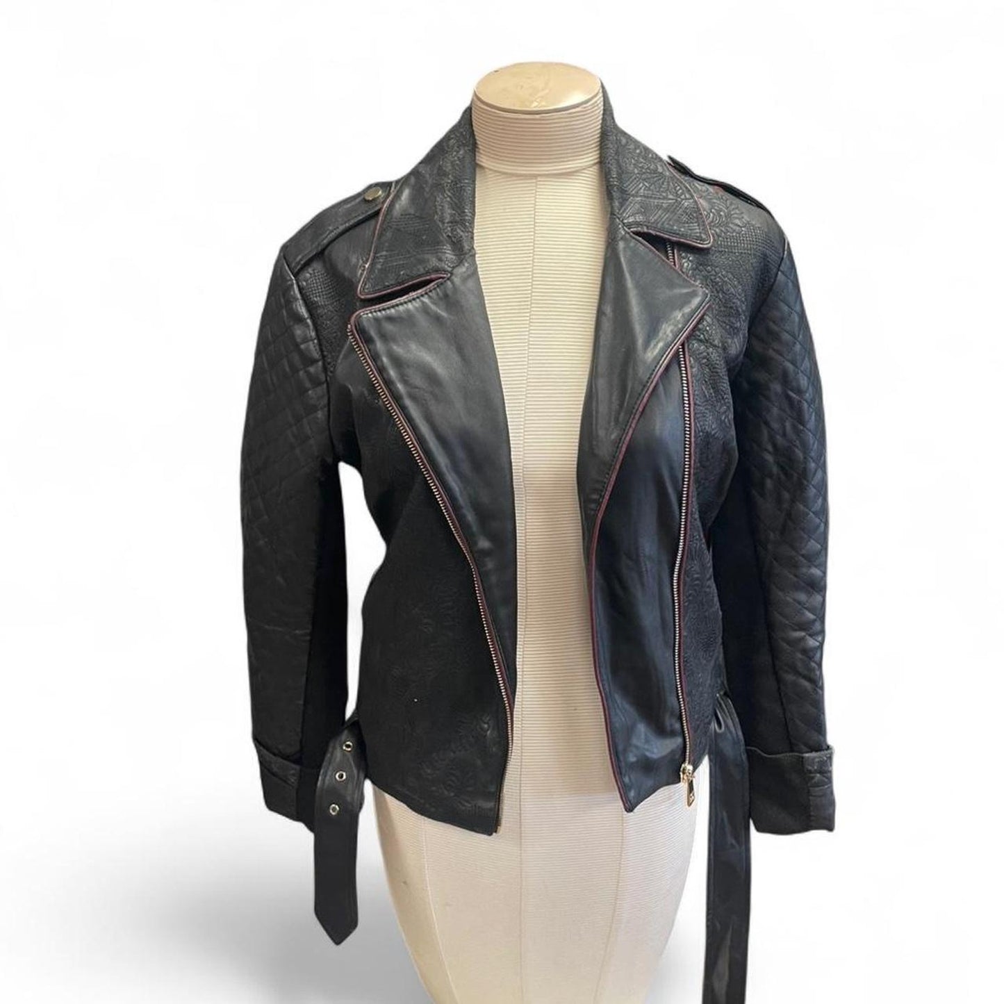 Desigual black leather jacket