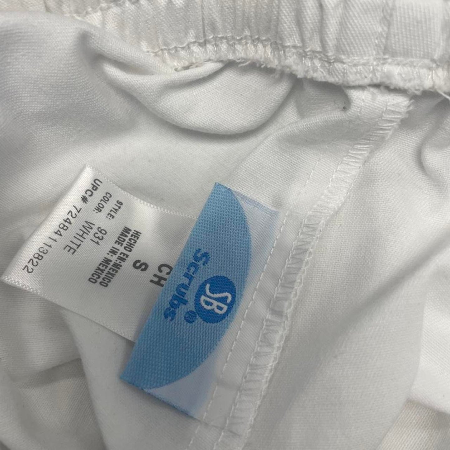 White scrubs joggers size s